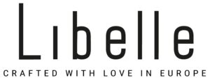 Libelle logo + crafted with love-BLACK